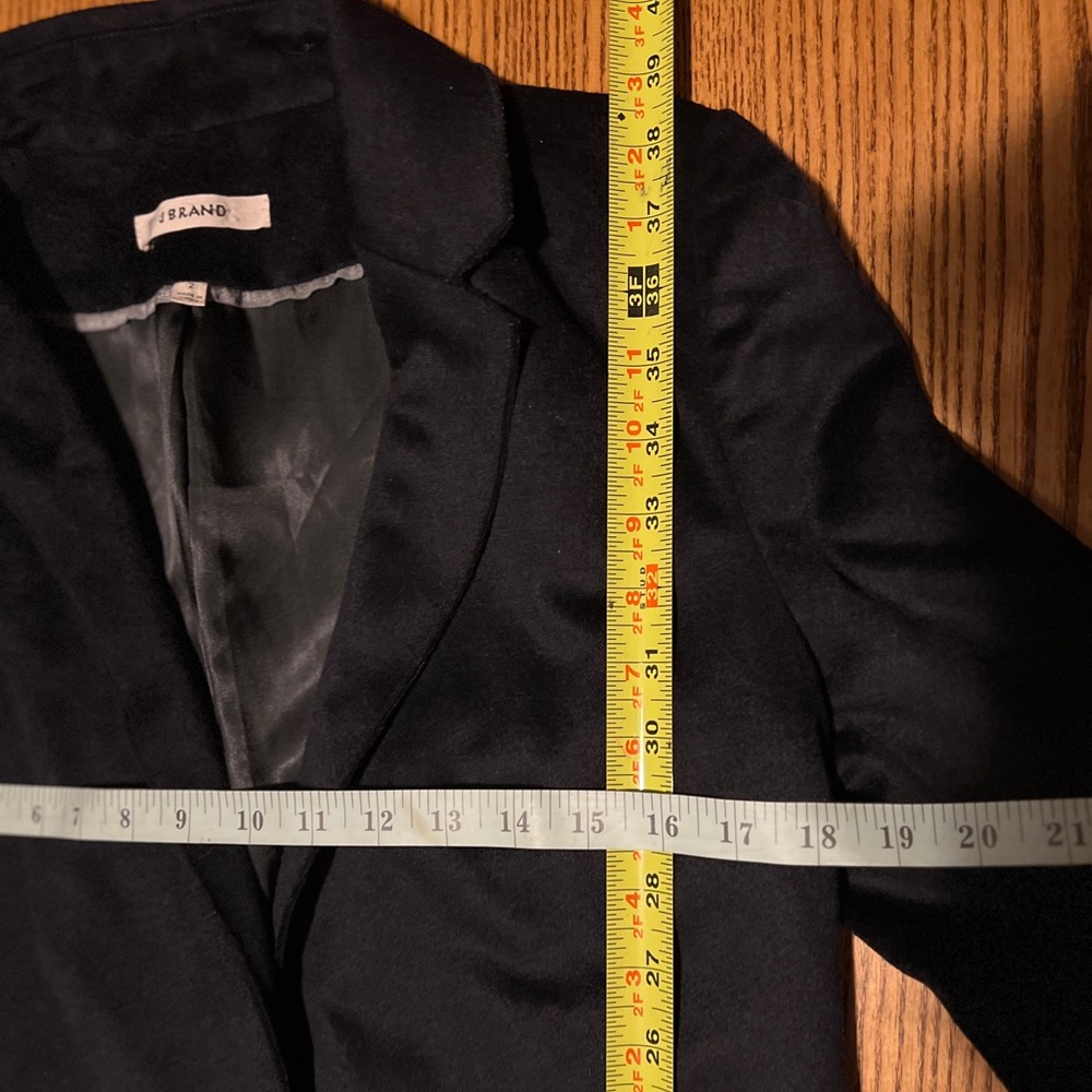 J Brand Wool/Cashmere Blend Classic Black Blazer Coat 2 - Picture 10 of 10